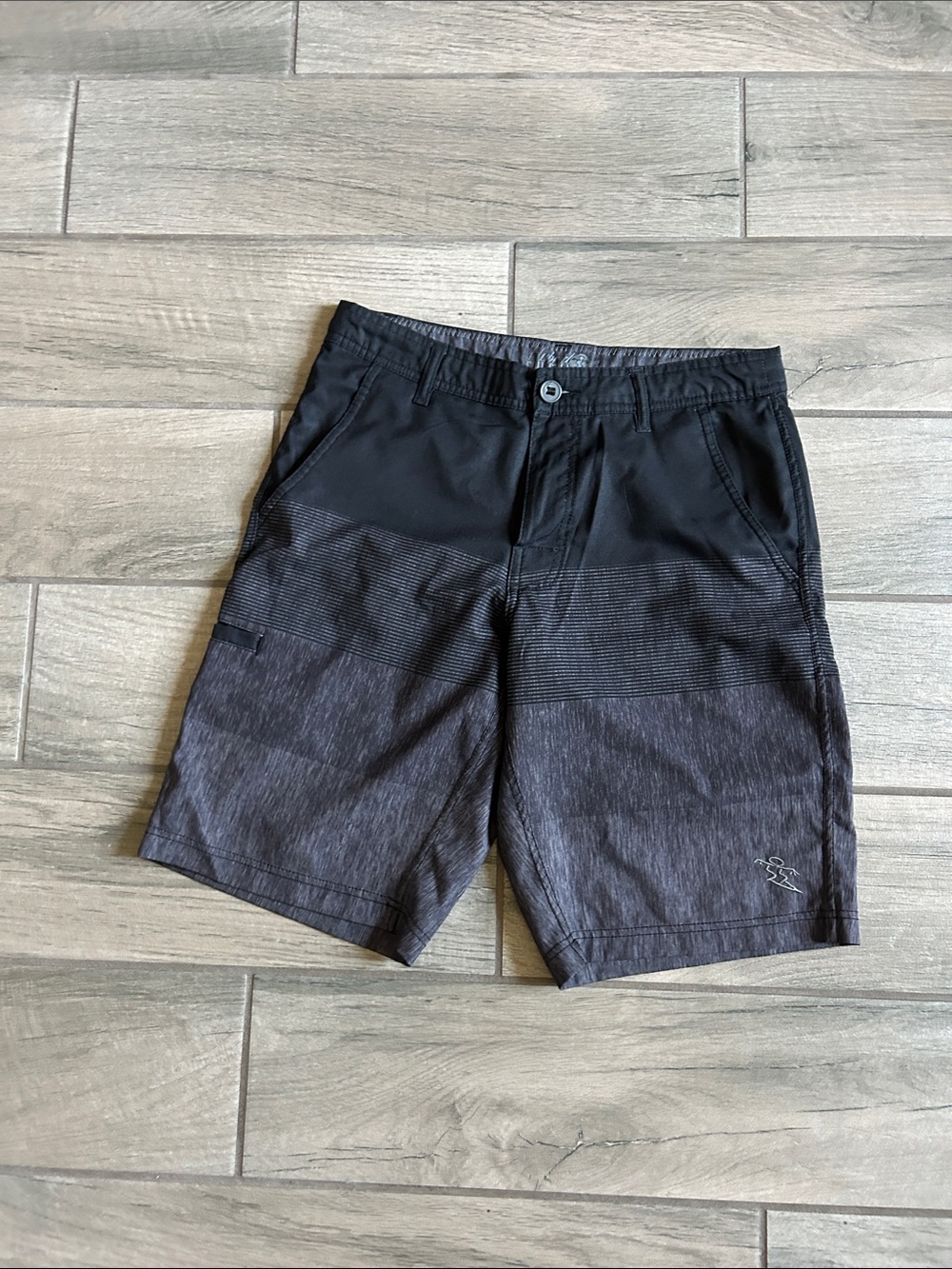 Men's Black Gradient Hybrid Shorts